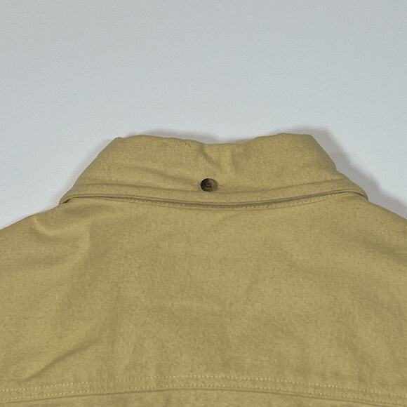 Cabela’s Men’s Medium Button Up Shirt Deer Embroidered Logo Yellow Long Sleeve - Picture 14 of 14